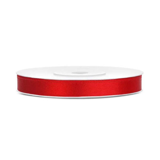 Picture of SATIN RIBBON RED 6MM PER METRE